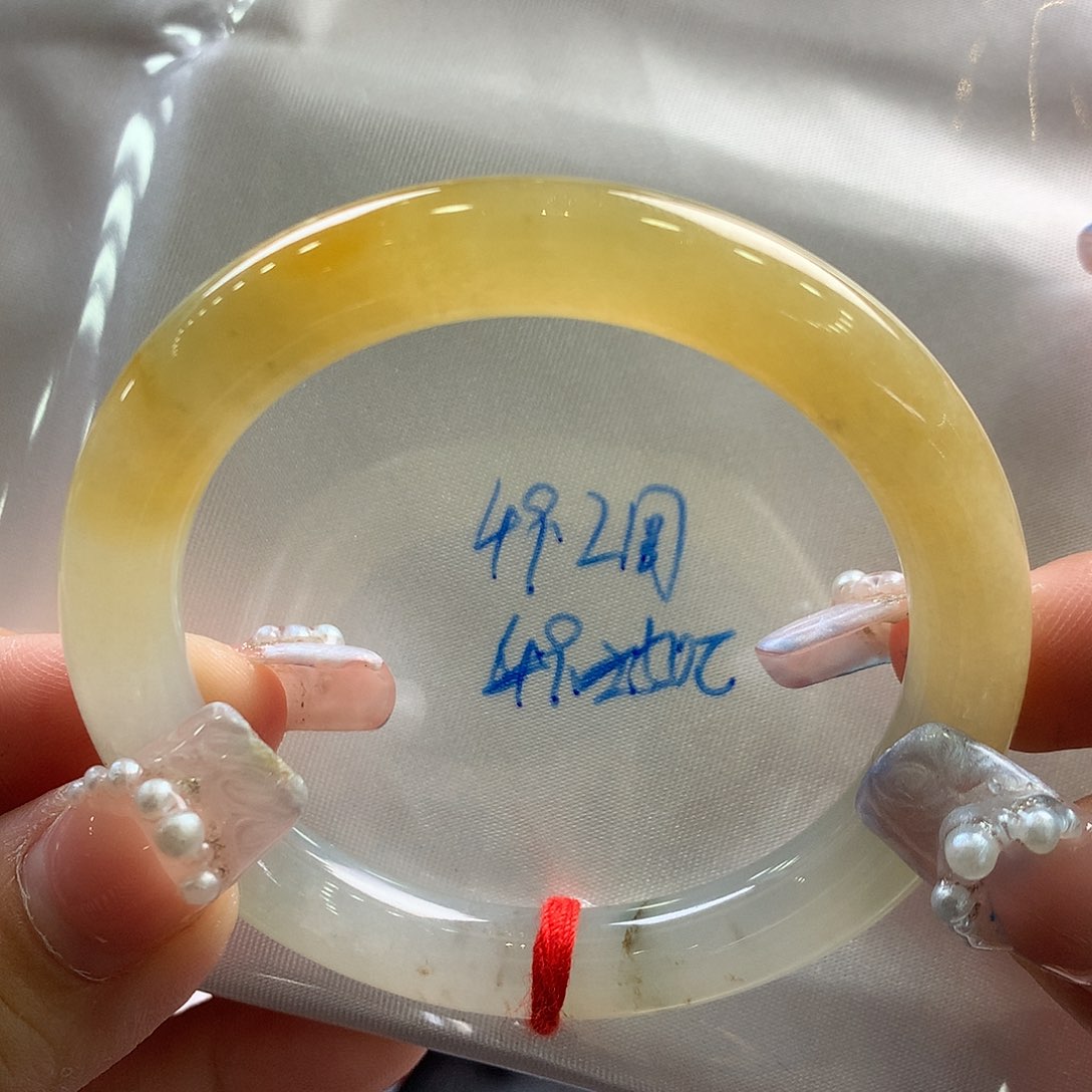 翡翠手镯未镶嵌49.4圆条