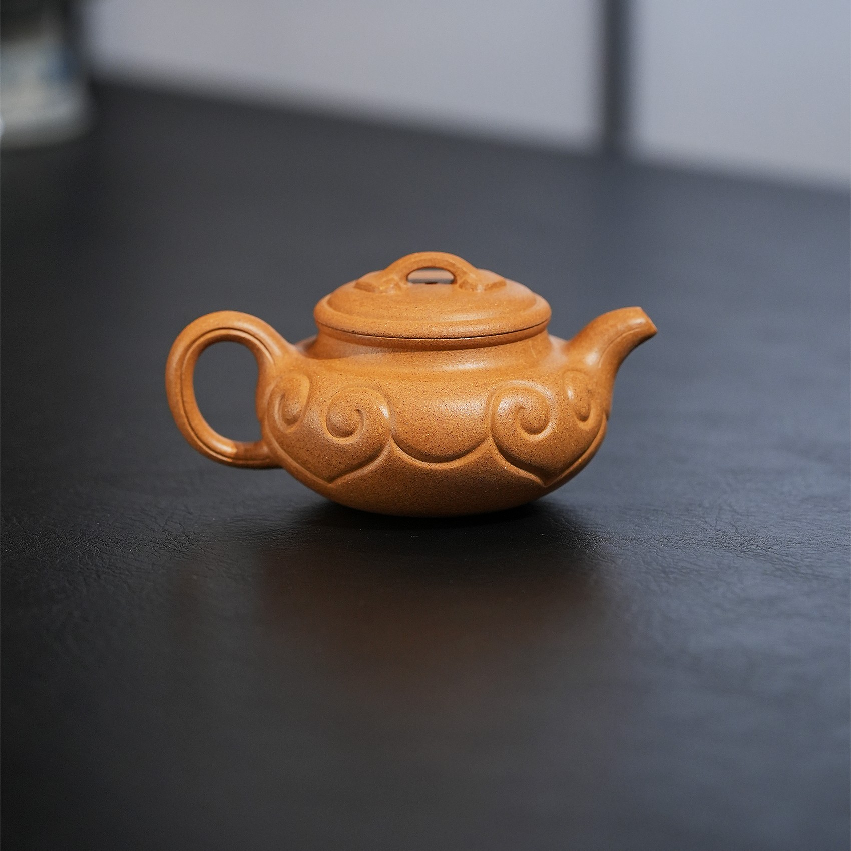 顶蜀黄段泥（非老宕口黄金段）仿古如意壶150毫升茶具仿古壶泡茶壶