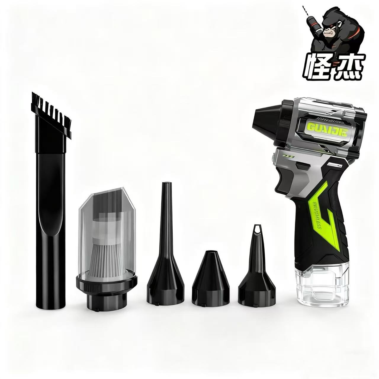 怪杰16V暴风吹尘枪锂电吹风枪吹灰强力吹风机涡轮暴力风扇