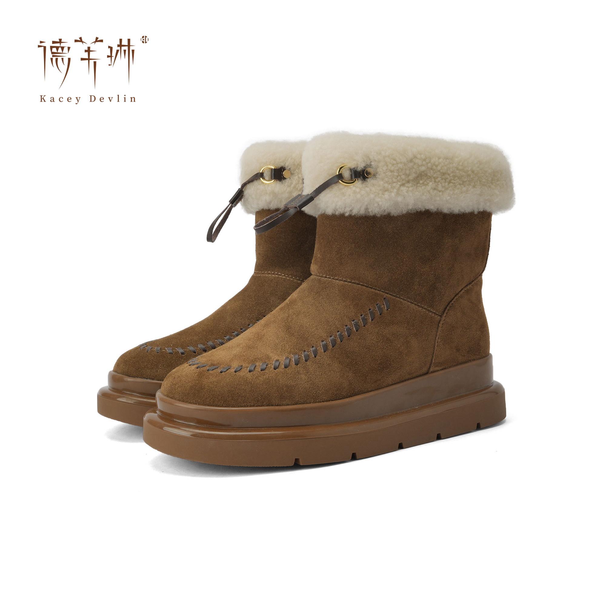 【钱老板专属】KD8086冬季保暖时尚雪地靴2025冬季新款琥珀风雪地靴