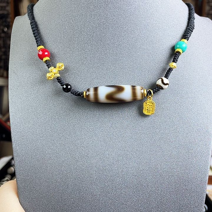 玛瑙/玉髓颈饰合金