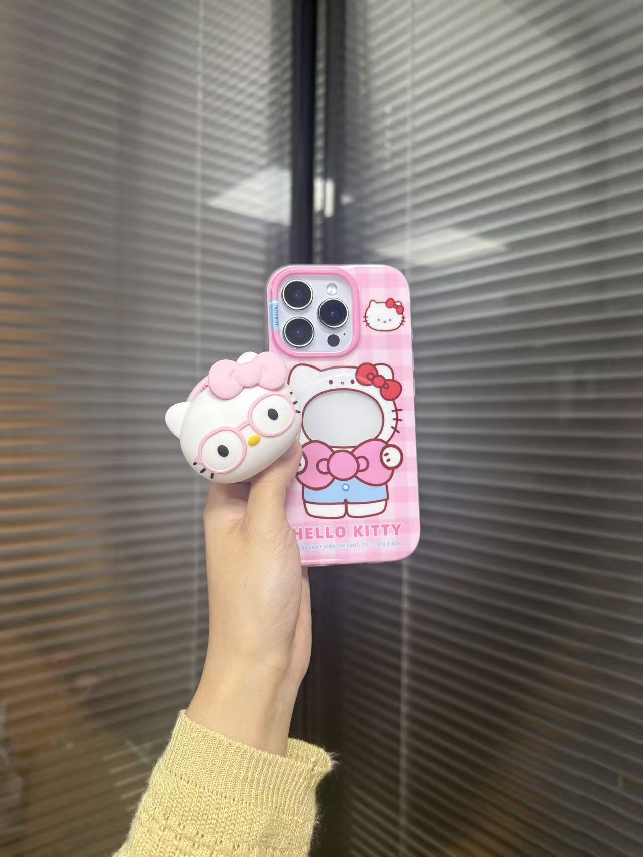 二合一蝴蝶结大嘴kt磁吸手机壳一套
