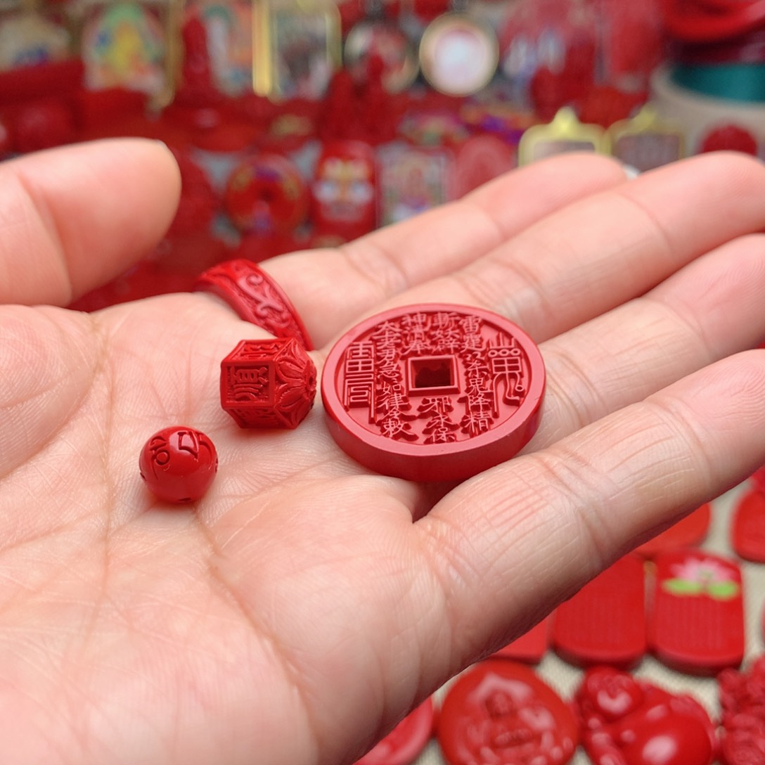 天然辰砂工艺品朱砂手机坠