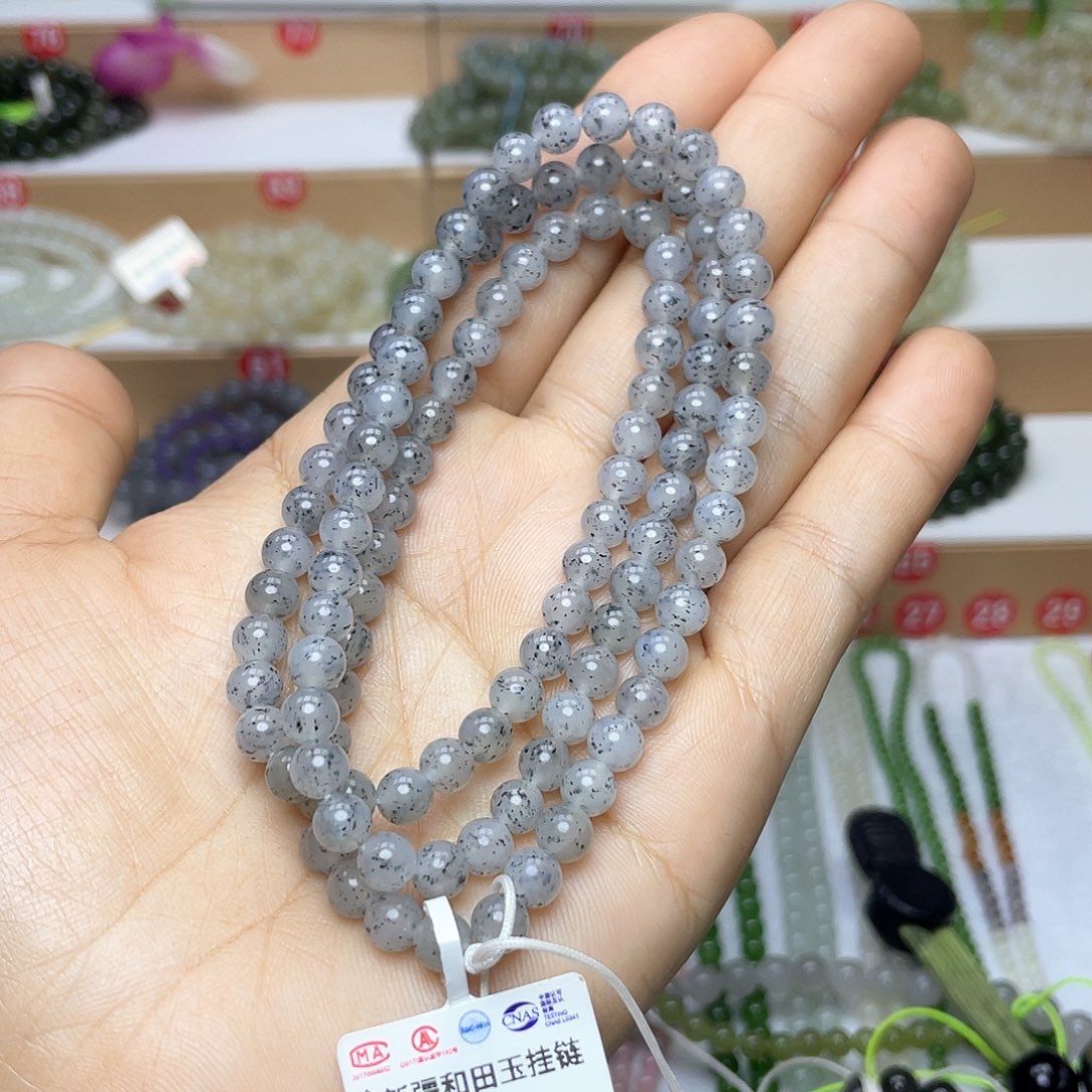 和田玉颈饰未镶嵌6mm