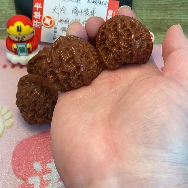 左***耳把件文玩核桃苹果园