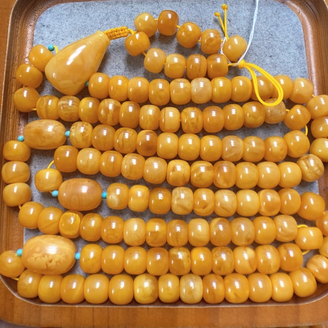 未镶嵌蜜蜡项链蜜蜡108