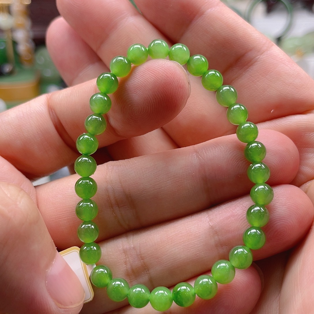 手链未镶嵌和田玉（碧玉）