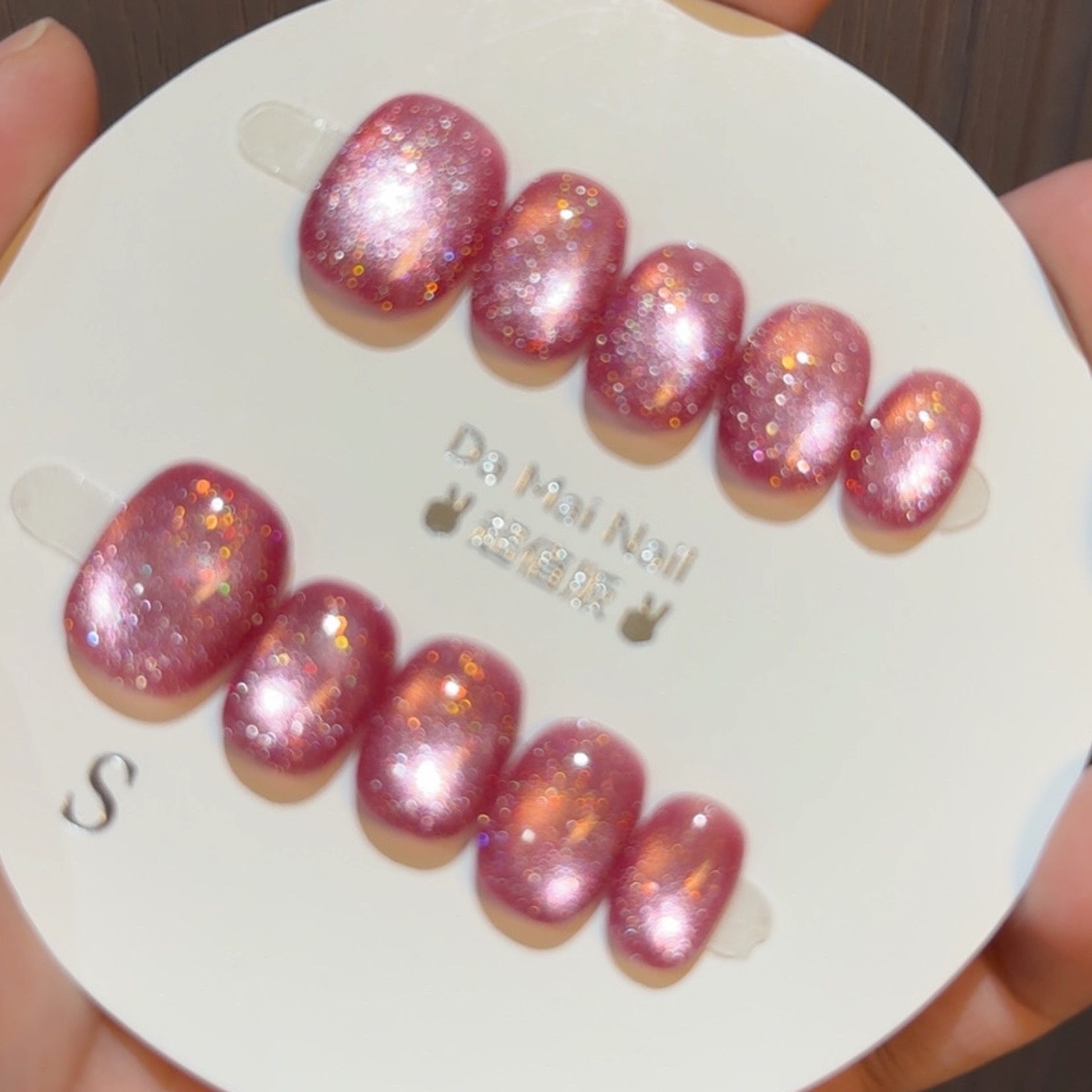 【莓莓果酱玻璃珠】 纯手工穿戴甲