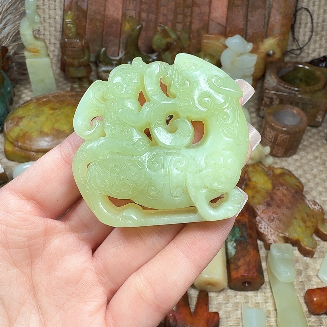 白玉菩提吊坠挂件