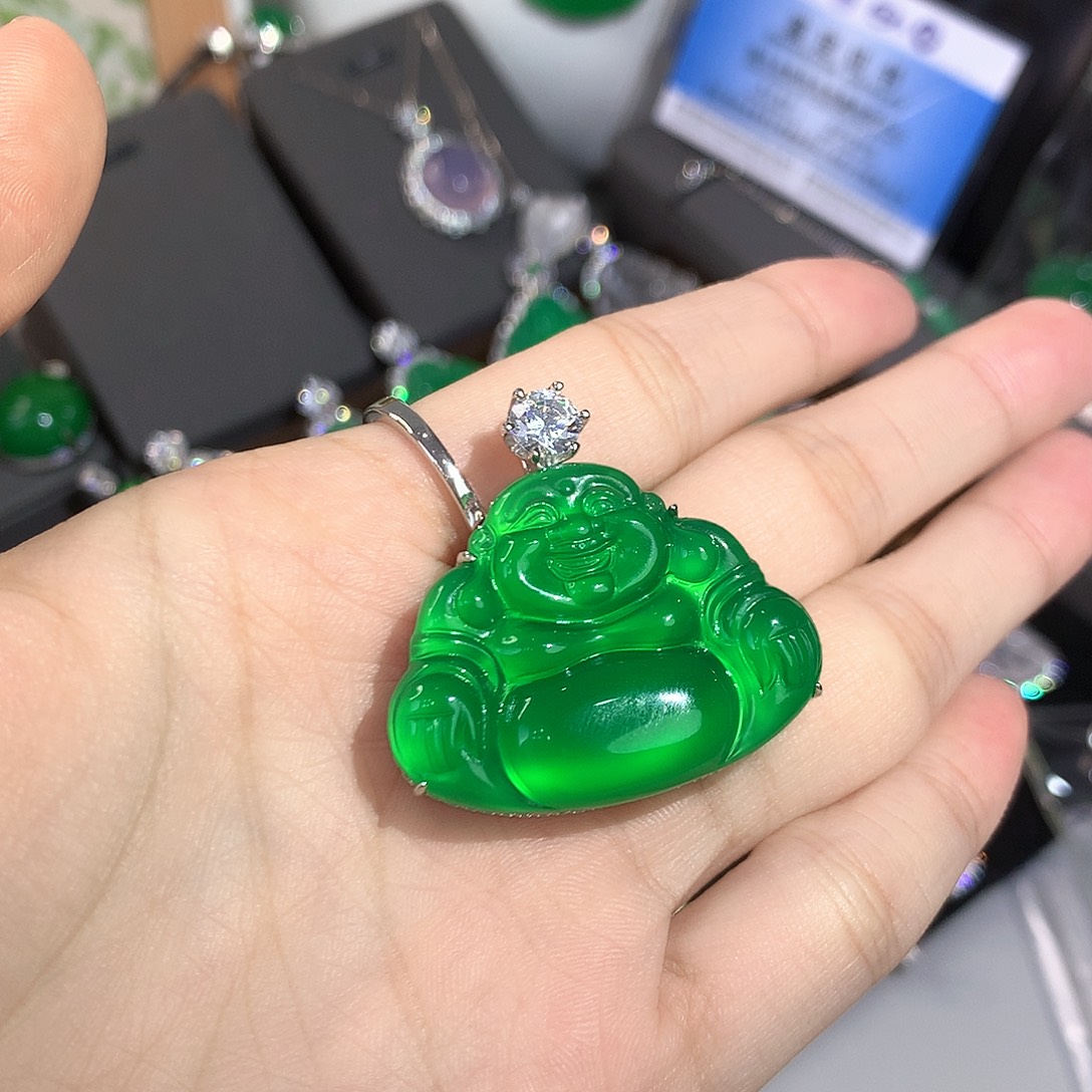 人***己玛瑙/玉髓银S925镶嵌颈饰