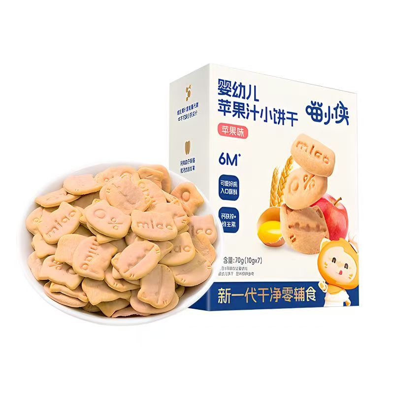 喵小侠婴幼儿苹果汁小饼干70克