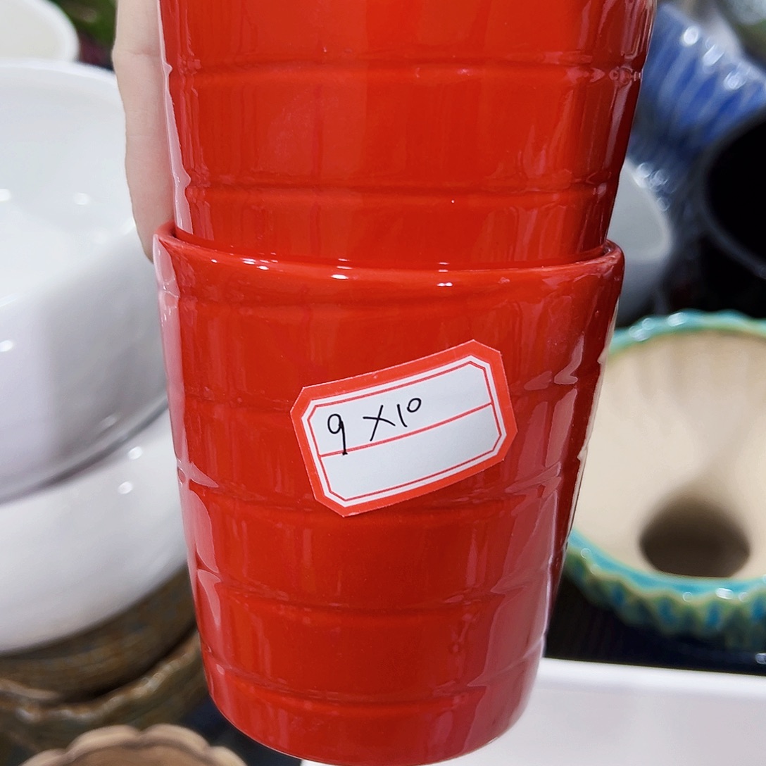 有孔外贸尾单陶瓷花盆凑单10米包邮