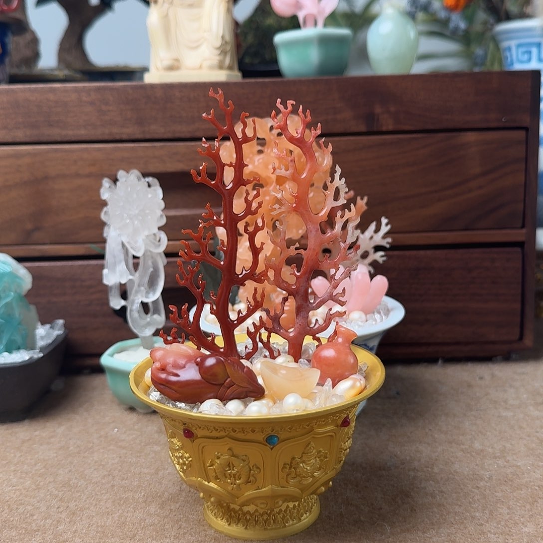 喵***喵昌化石印石盆景y了一套