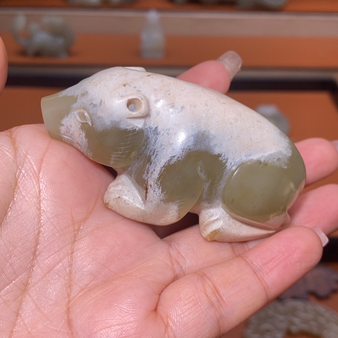 和田玉挂件未镶嵌土*喇