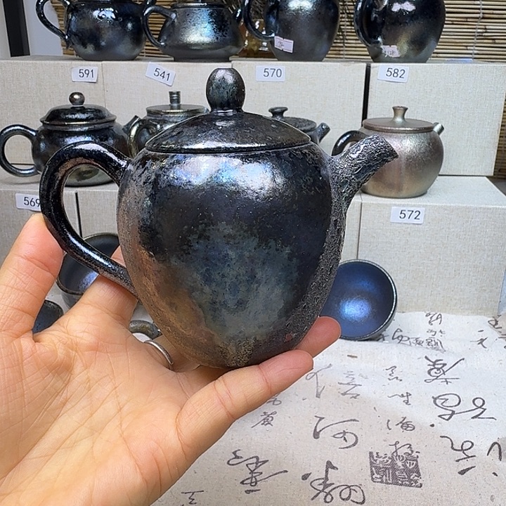 海***恼杯建水紫陶紫泥柴烧壶