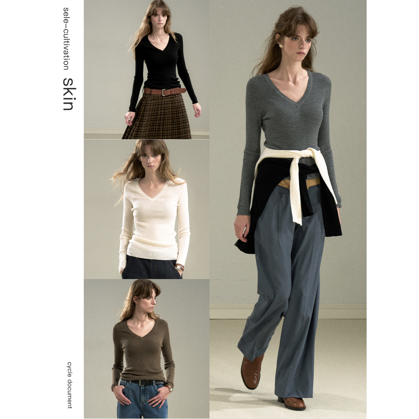 Cycle Document 无缝一体&100%美利奴羊毛修身弹力内搭针织打底衫