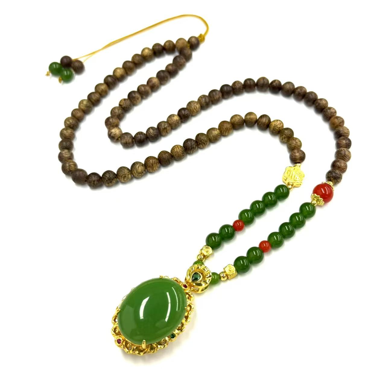 x875-国风设计款原创DIY圆珠毛衣链