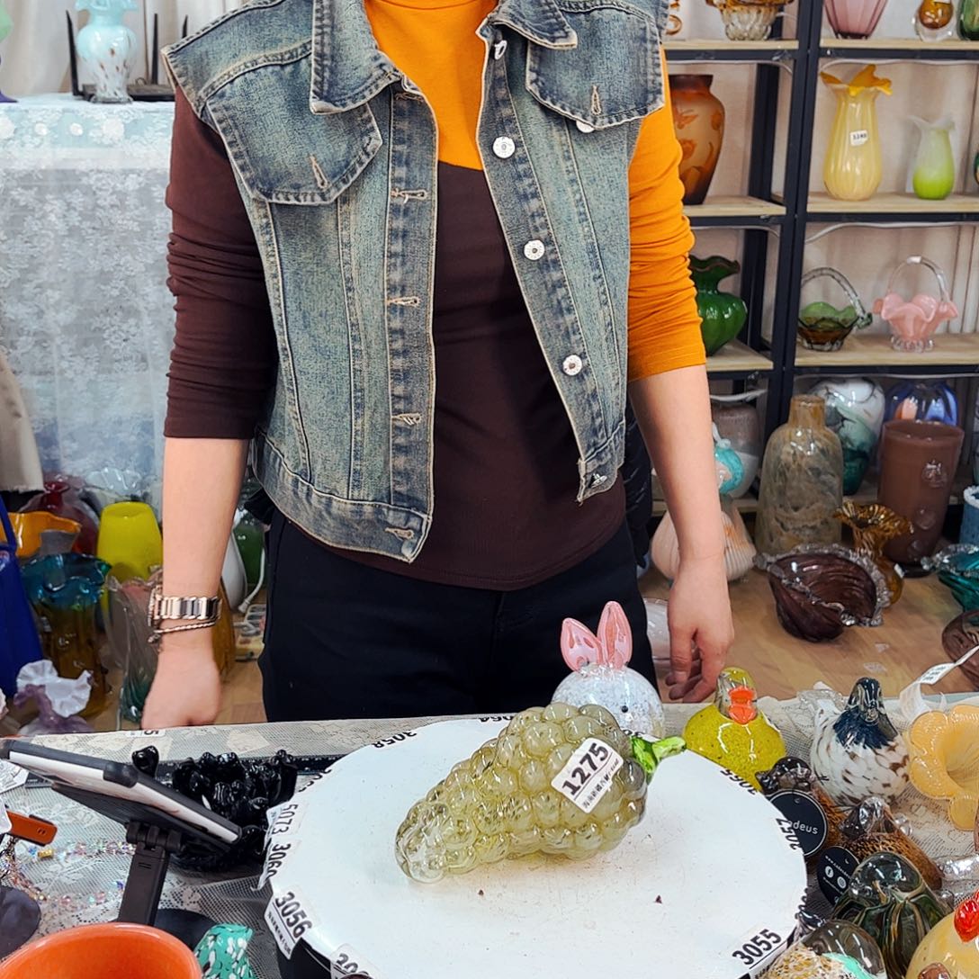 葡萄果盘家悦琉璃工艺品