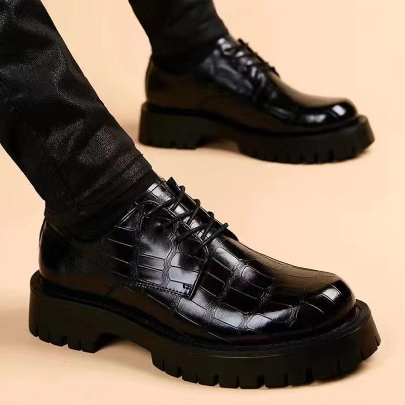 黑色皮鞋男英伦风商务皮鞋男士皮鞋百搭休闲皮鞋男新郎结婚皮鞋男