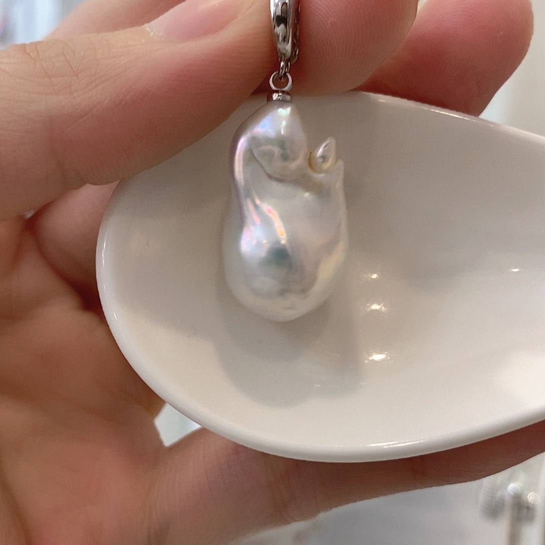 淡水珍珠颈饰银S925镶嵌