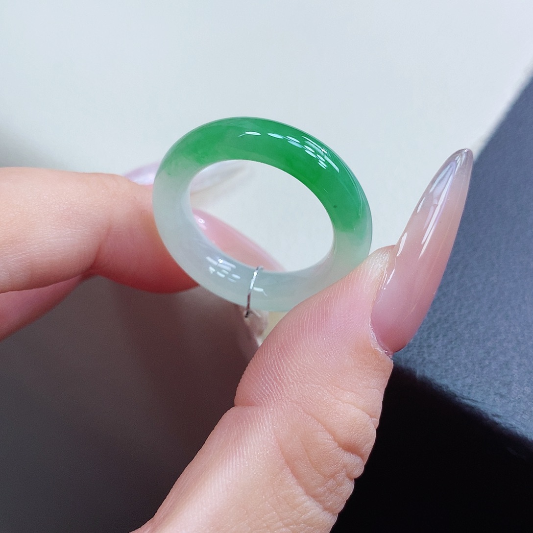 未镶嵌戒圈翡翠17-18号