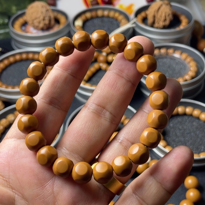 猴头核桃手串精品平面小六方天花板极限弧9.3