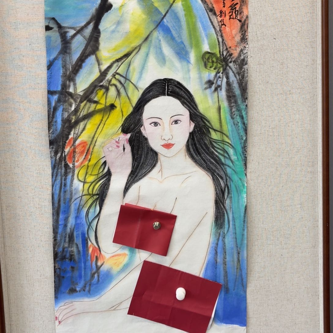 国画艺术家真人手绘