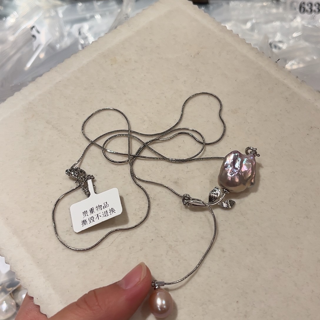 淡水珍珠颈饰合金