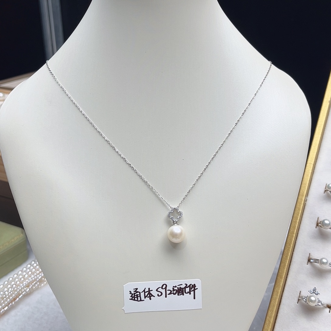 套链淡水珍珠银S925镶嵌