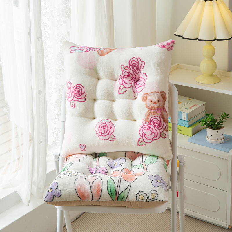 秋冬加厚毛绒椅子坐垫办公室飘窗榻榻米家用防滑屁股垫