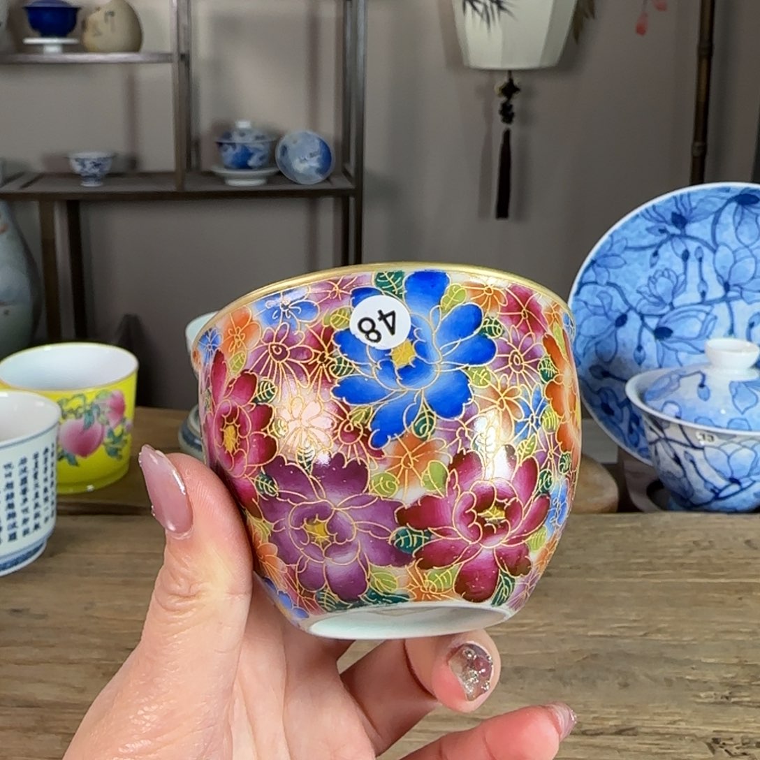 杯景德镇陶瓷柴烧多人