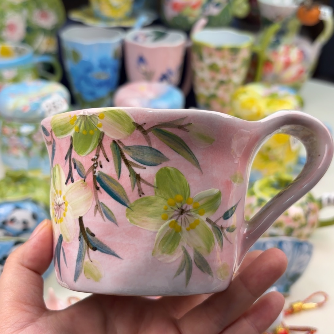 景德镇手绘高温釉下彩陶瓷茶具