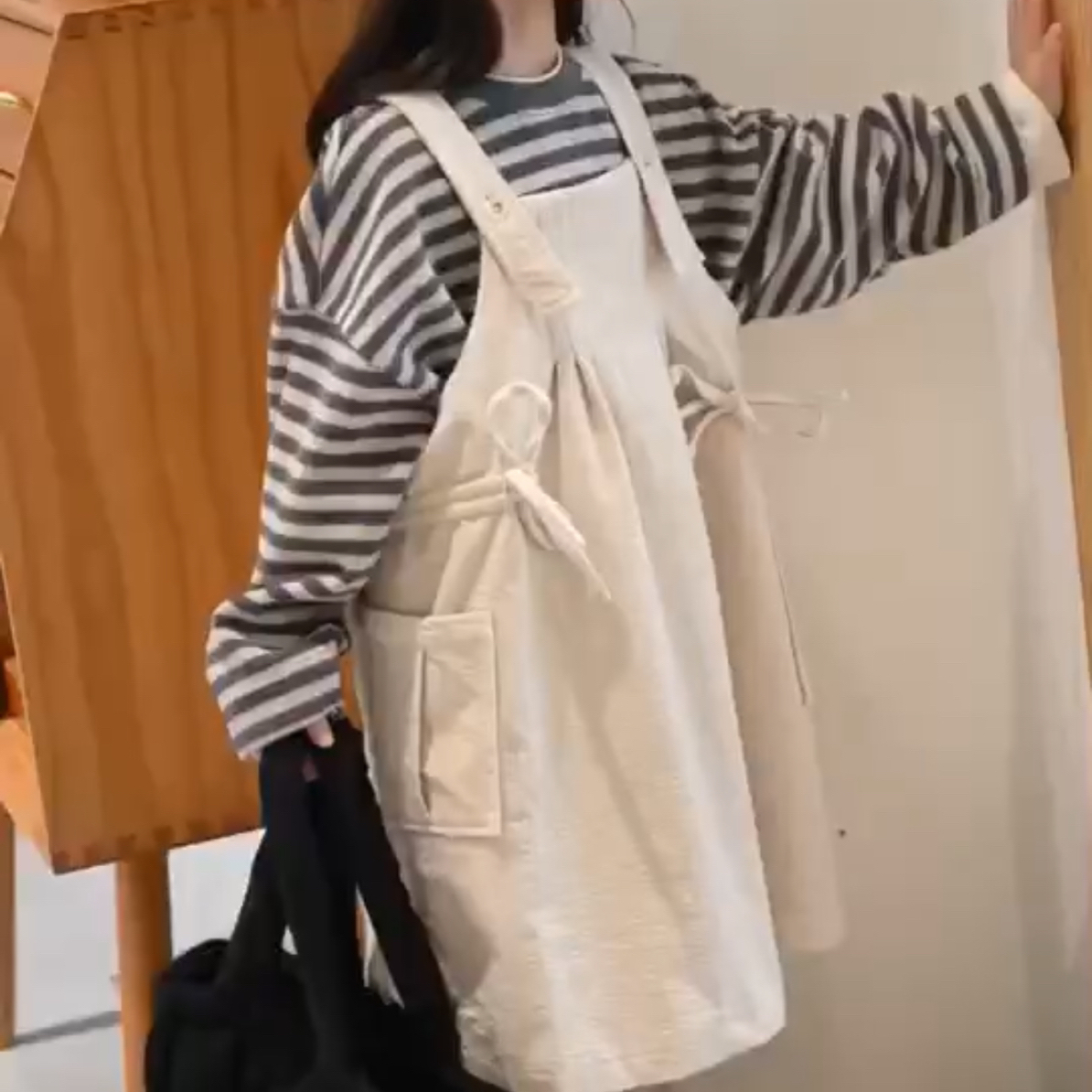 2025冬款中大童灯芯绒背带裤20003