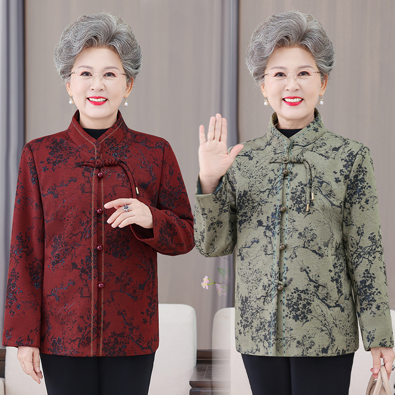 中老年女装妈妈春秋外套老年人女装老太太春季外套奶奶装秋装外套