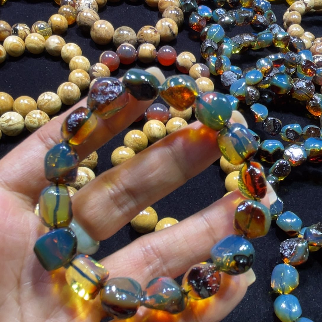 琥珀未镶嵌手串手串