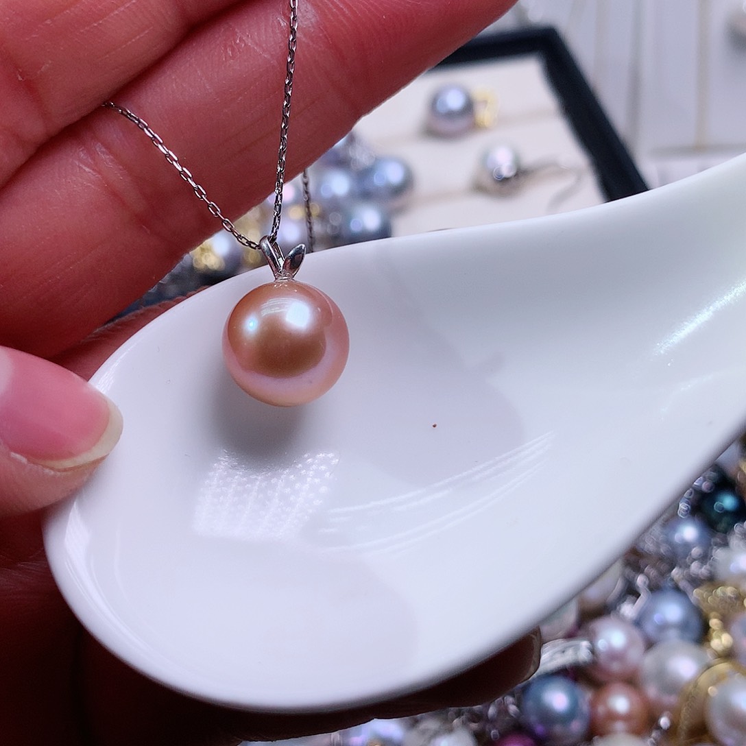 淡水珍珠颈饰银S925镶嵌