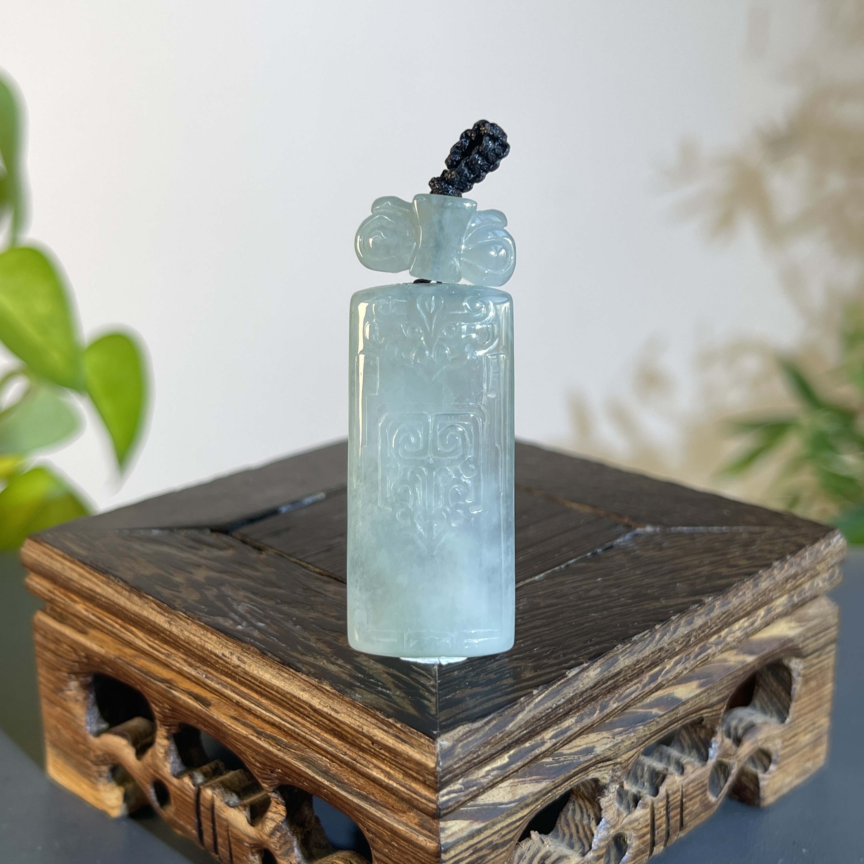 JXA23-133 天然缅甸A货翡翠 仿古牌