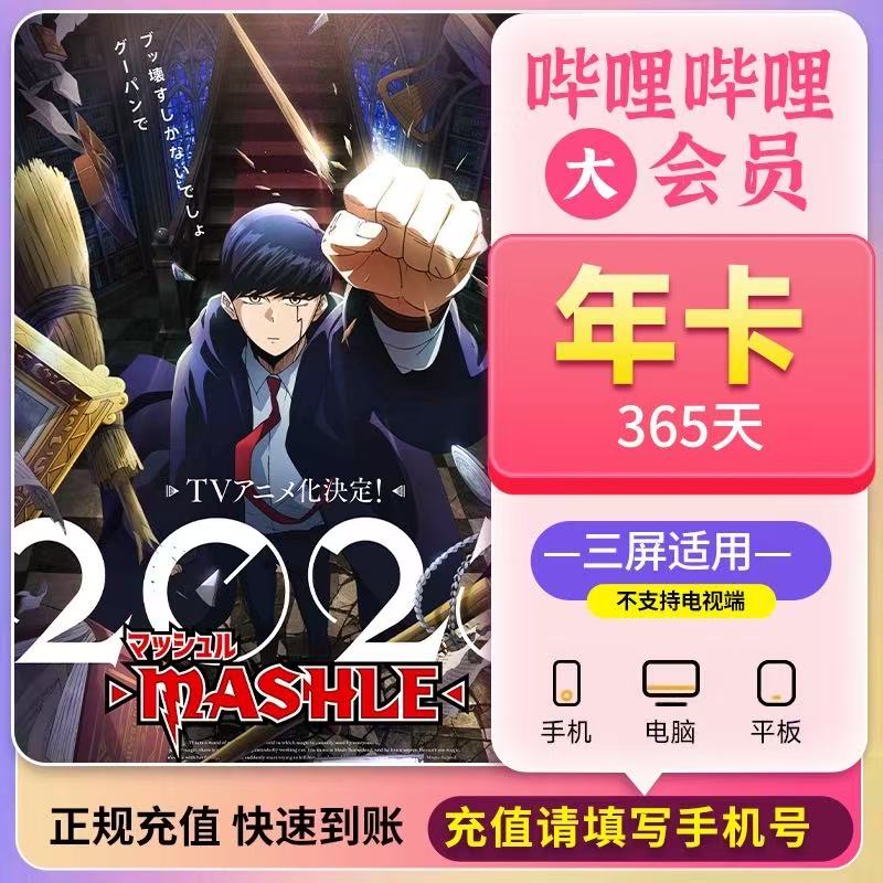 哔哩哔哩大会员年卡12个月一年bilibili大会员年卡B站VIP年卡