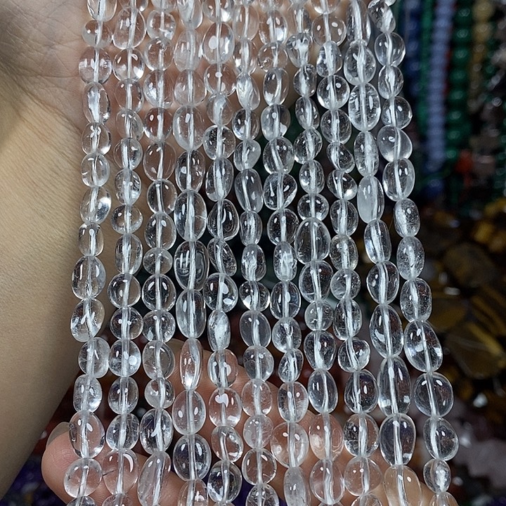 玛瑙/玉髓未镶嵌珠宝半成品天然白水晶一条