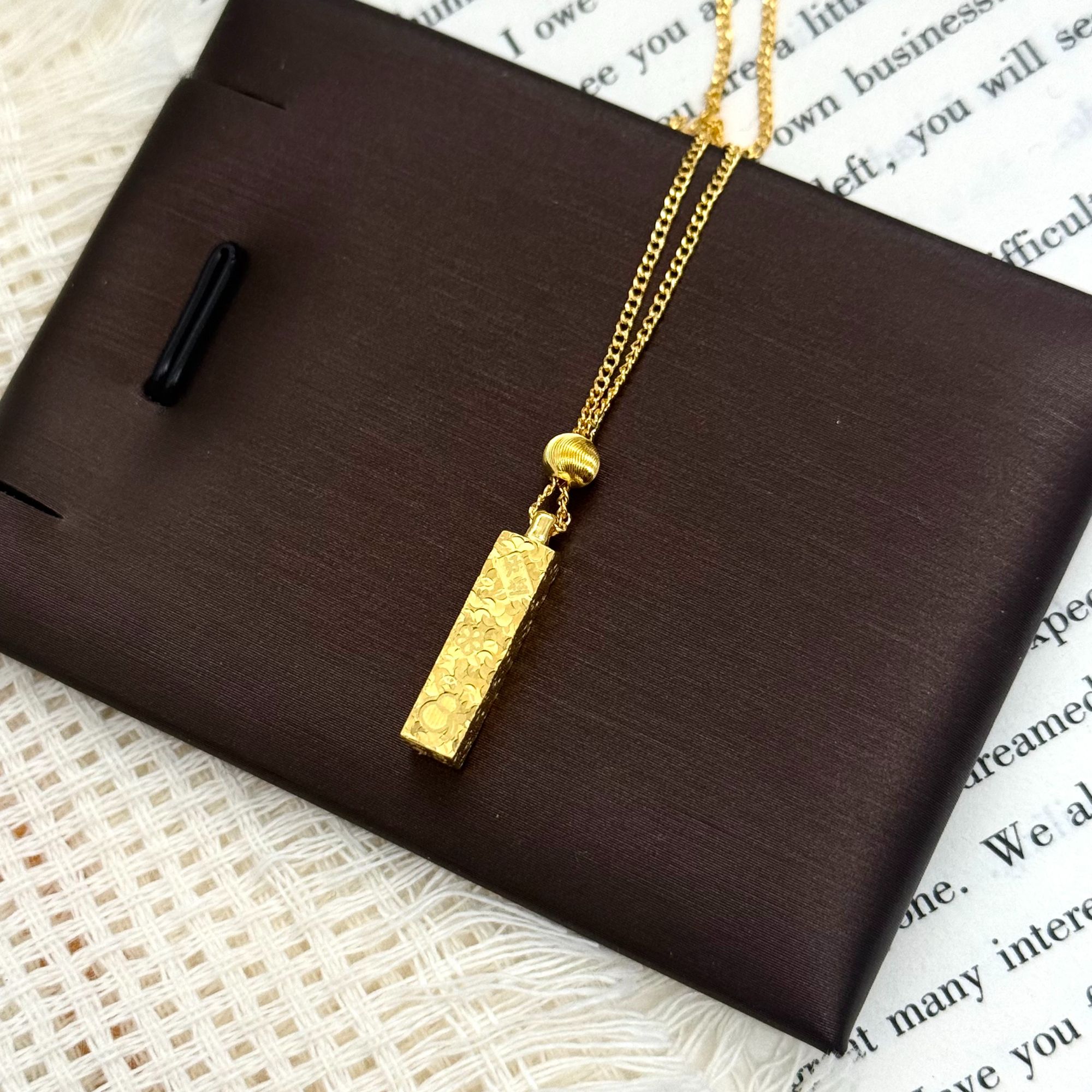 坠链均925银 纯银碎冰冰吉言四方棍项链