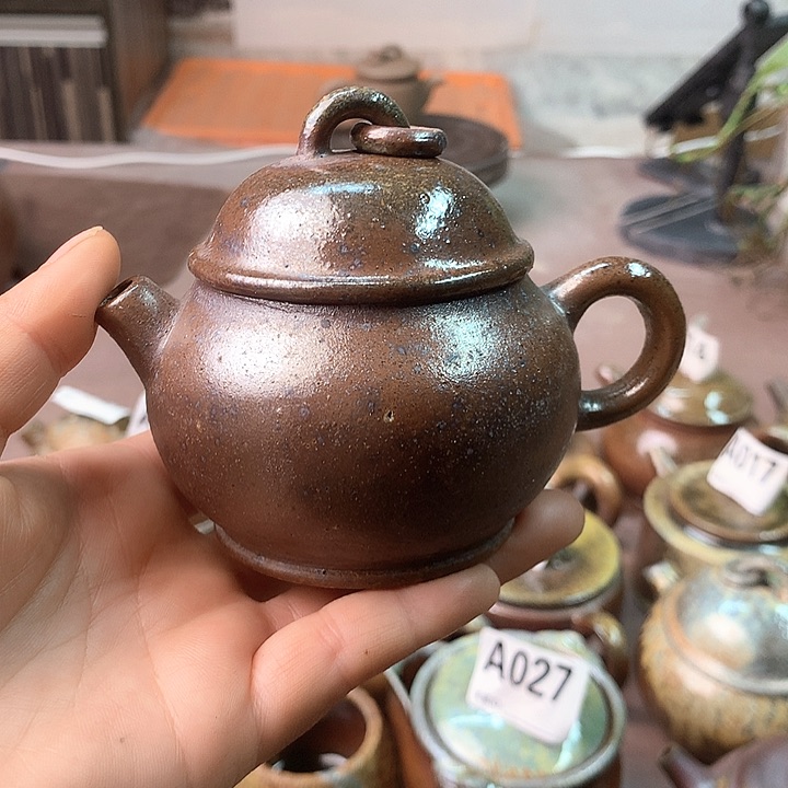 紫砂茶壶纯自然高温无釉裸柴烧