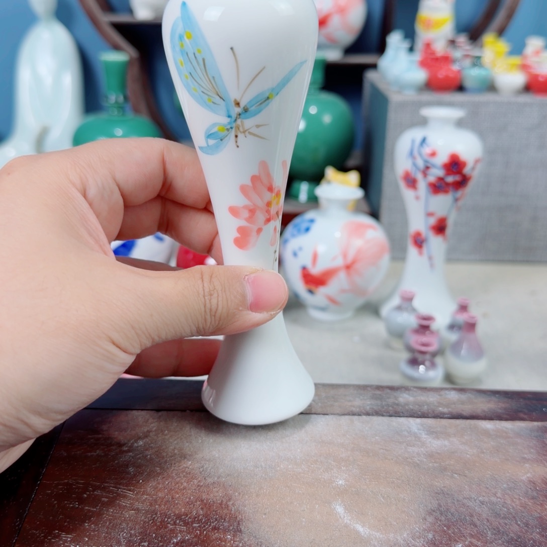 陶瓷手工小花器摆件