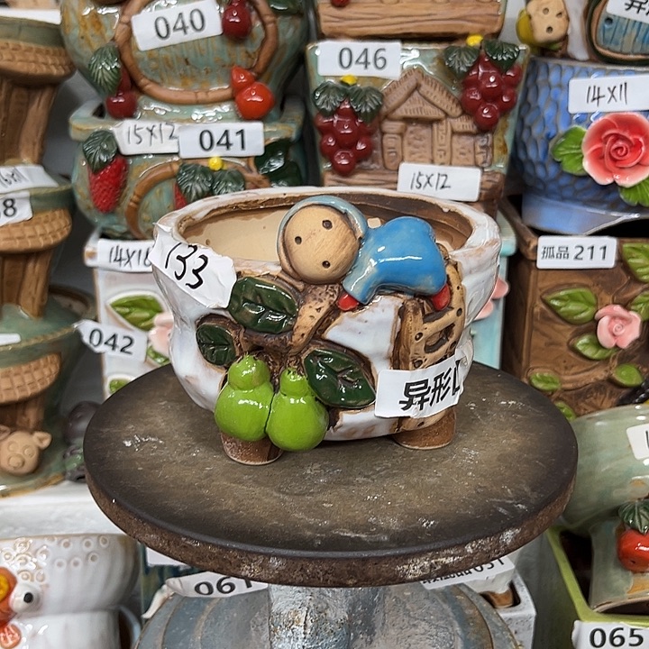 紫砂花盆粗陶材质多肉花盆