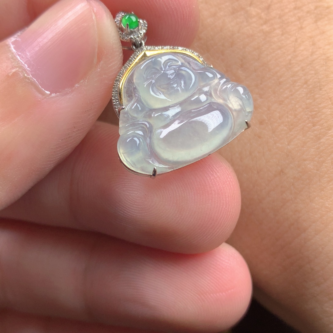 【闪购商品】颈饰18K金镶嵌翡翠翡翠