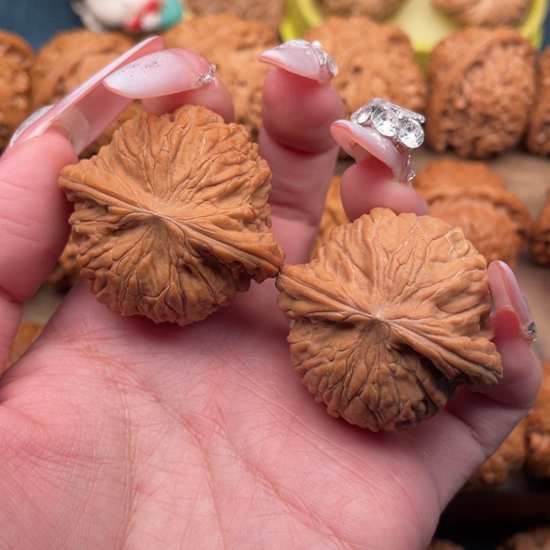 把件文玩核桃全品满肉磨盘40