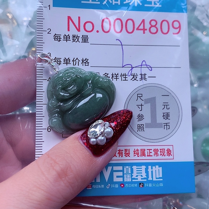 翡翠未镶嵌颈饰4809