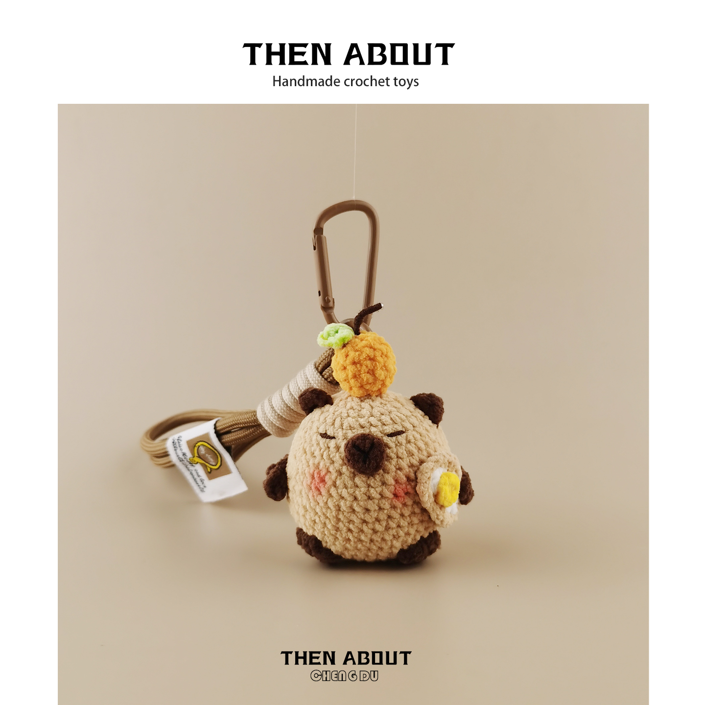 thenabout 卡皮巴拉玩偶治愈系包包挂饰公仔包包挂件钥匙扣礼物