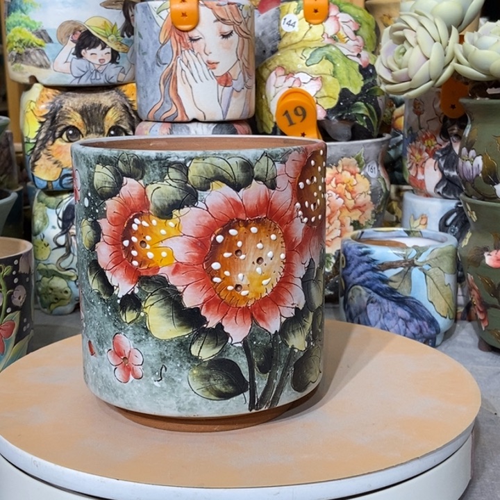 红陶景德镇艺术手绘作品