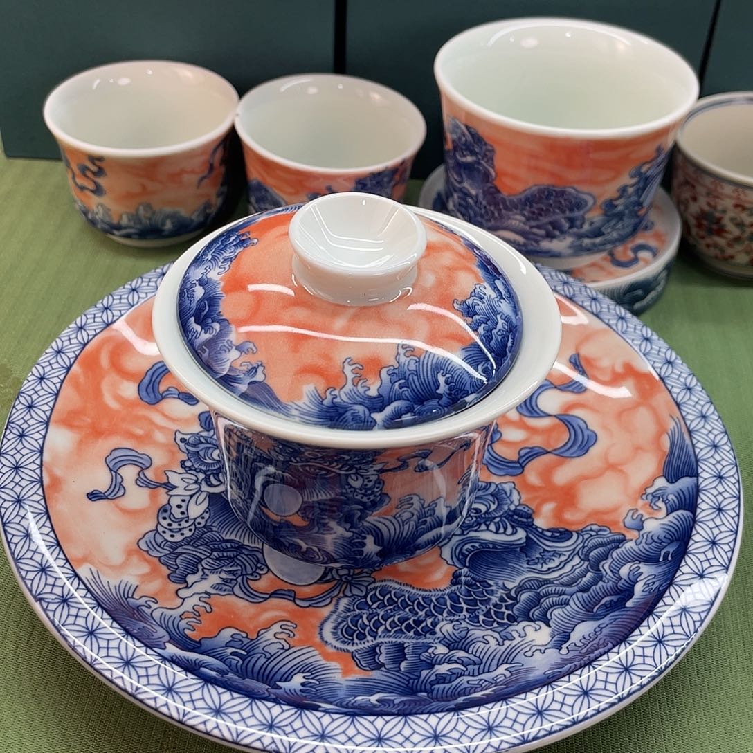 景德陶瓷盖碗茶具