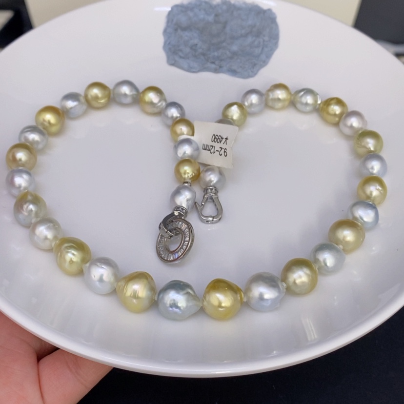 【闪购商品】海水珍珠项链未镶嵌L***曾大溪地项链9.2-12mm燕